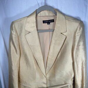 Vintage Albert Nipon Jacket Skirt Suit Sz 14 Champagne, Classic Timeless Style